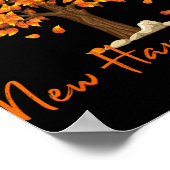 New Hampshire Fall Foliage Autumn Rustic Maple Oak ポスター (角)