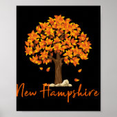 New Hampshire Fall Foliage Autumn Rustic Maple Oak ポスター (正面)
