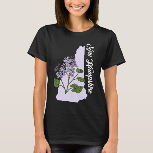 New Hampshire Flower Purple Lilac Tシャツ (正面)