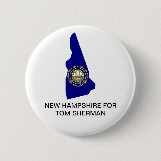 NEW HAMPSHIRE for TOM SHERMAN GOVERNORボタン 缶バッジ (正面)