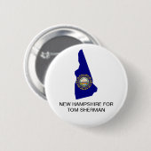 NEW HAMPSHIRE for TOM SHERMAN GOVERNORボタン 缶バッジ (正面&裏面)