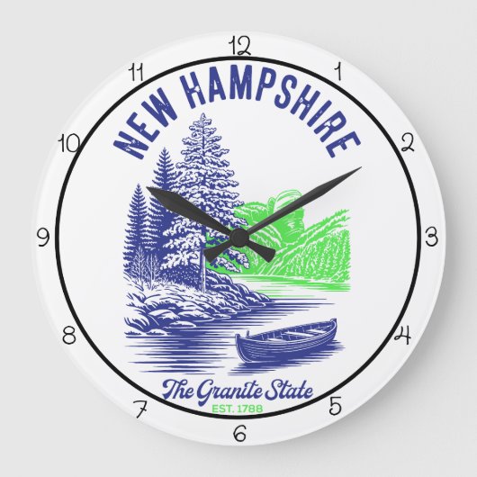 New Hampshire Granite State ラージ壁時計 (正面)