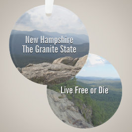 New Hampshire Granite State Live Free or Die Photo オーナメント
