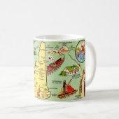 New Hampshire Illustrated Map Mug コーヒーマグカップ (正面右)