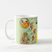 New Hampshire Illustrated Map Mug コーヒーマグカップ (左)