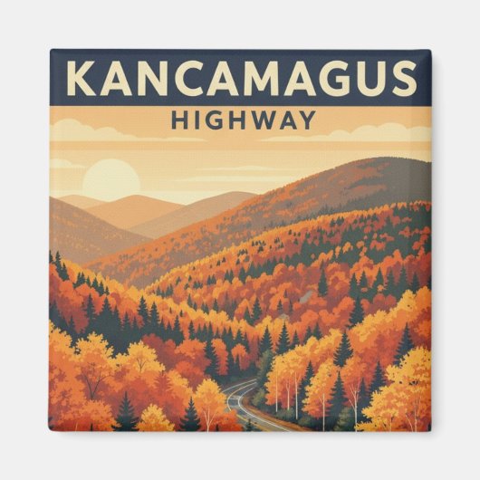 New Hampshire Kancamagus Highway Travel マグネット (正面)