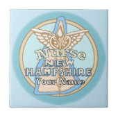 New Hampshire Nurse Caduceus Tile タイル (正面)