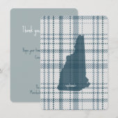 New Hampshire Plaid Flat Thank You Note Card サンキューカード (正面/裏面)