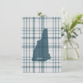 New Hampshire Plaid Flat Thank You Note Card サンキューカード (スタンド正面)