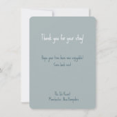 New Hampshire Plaid Flat Thank You Note Card サンキューカード (裏面)