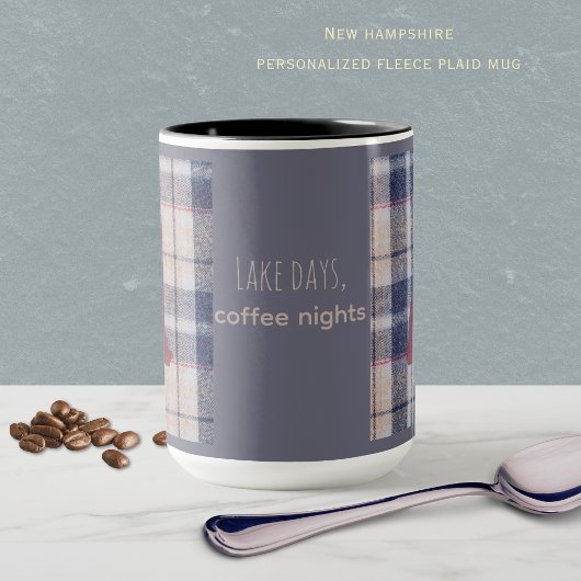 New Hampshire Plaid | New England Throw Pillow クッション