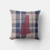 New Hampshire Plaid | New England Throw Pillow クッション (正面)
