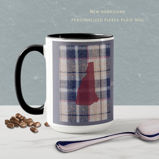 New Hampshire Plaid With State Outline Mug マグカップ