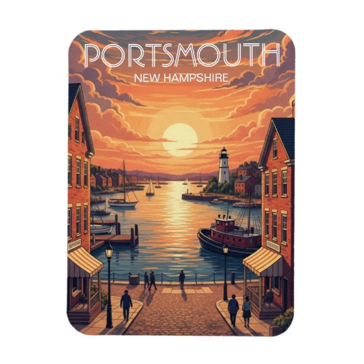 New Hampshire Portsmouth Travel マグネット (縦)