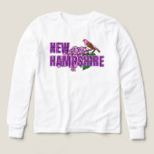 New Hampshire State Symbols Purple Finch & Lilacs (デザイン正面)