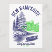 New Hampshire The Granite State Est. 1788 Lakeside ポストカード (正面)