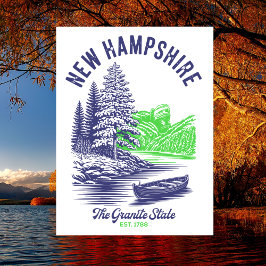 New Hampshire The Granite State Est. 1788 Lakeside ポストカード