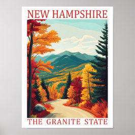 New Hampshire the Granite State USA Travel Place ポスター