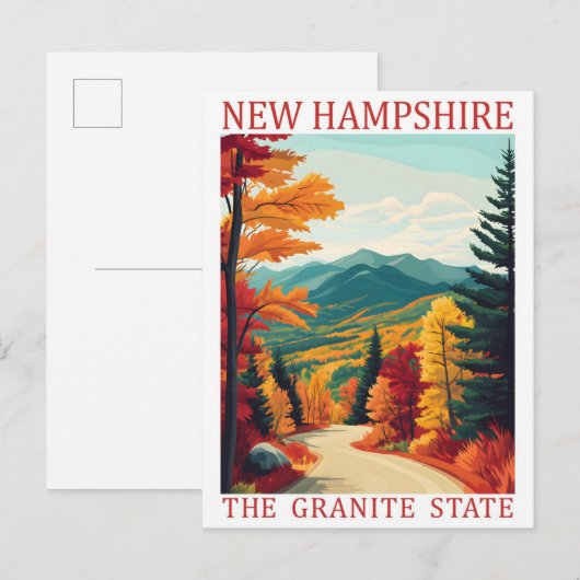 New Hampshire the Granite State USA Travel Place ポストカード (正面/裏面)