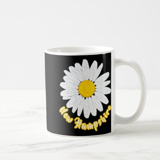 New Hampshire Vacation Flower Meadow Daisy Petals  コーヒーマグカップ (右)