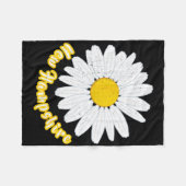 New Hampshire Vacation Flower Meadow Daisy Petals  フリースブランケット (正面(横))