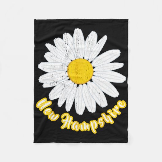 New Hampshire Vacation Flower Meadow Daisy Petals  フリースブランケット (正面)