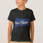 New Haven Connecticut Ct Map Tシャツ (正面)