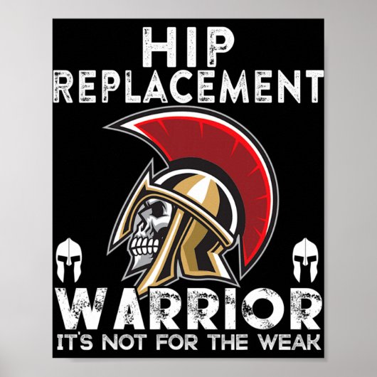 New Hip Replacement Men Women Warrior Awareness Gi ポスター (正面)