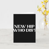New Hip Who Dis Black Modern Clic V-neck  カード (黄色い花)