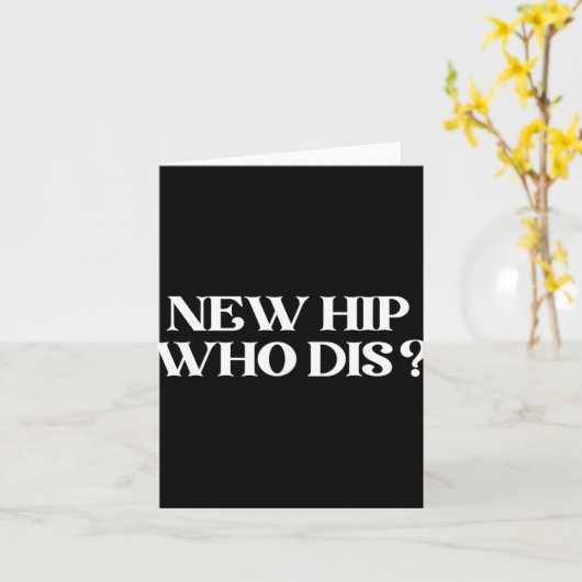 New Hip Who Dis Black Modern Clic V-neck  カード (黄色い花)