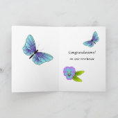 New Homeおめでとうカード – フローラ猫かわいい カード (内部)