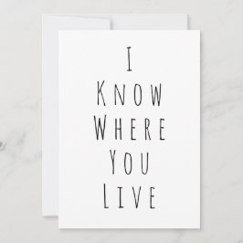 New Homeのおもしろカードの居場所 招待状