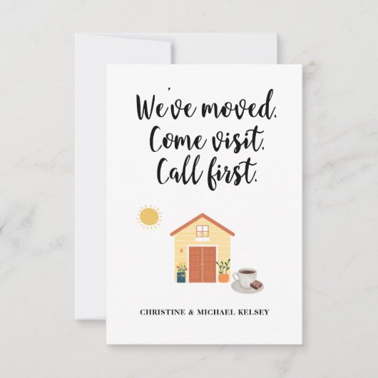  New Home Address Moving Announcement 案内状 (正面)