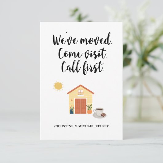 New Home Address Moving Announcement 案内状 (スタンド正面)