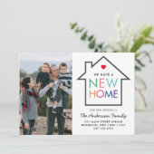 New Home Change of Address House Photo Moving 案内状 (スタンド正面)