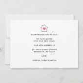 New Home Change of Address House Photo Moving 案内状 (裏面)