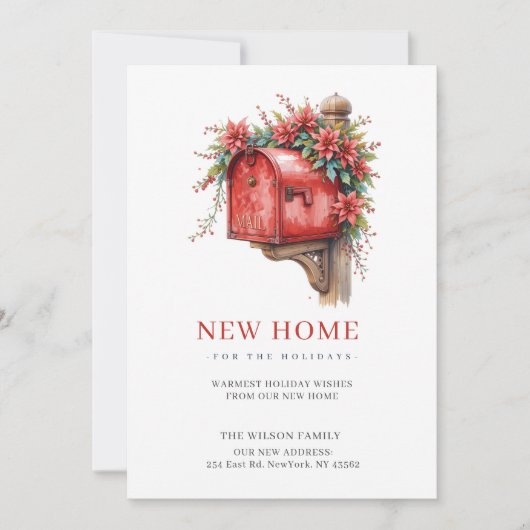 New Home Christmas Mail New Address Moving  シーズンカード (正面)