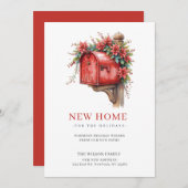 New Home Christmas Mail New Address Moving  シーズンカード (正面/裏面)