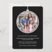 New Home Christmas Ornament 2 Photo Black & White シーズンカード (裏面)