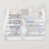 New Home Christmas Ornament 2 Photo Modern シーズンポストカード (裏面)