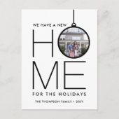 New Home Christmas Ornament 2 Photo Modern シーズンポストカード (正面)