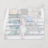 New Home Christmas Ornament 2 Photo Teal Green シーズンポストカード (裏面)