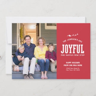 New Home Christmas Photo Card Moving Announcement シーズンカード