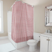 New Home Décor Red Black Plaid Shower Curtain シャワーカーテン (インサイチュ)