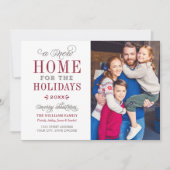 New Home for the エレガント Holidays Dark Red Photo シーズンカード (正面)