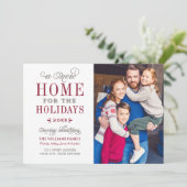 New Home for the エレガント Holidays Dark Red Photo シーズンカード (スタンド正面)