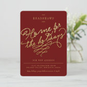 New Home For The Holidaysスクリプトスタイリッシュの写真 シーズンカード (スタンド正面)