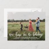 New Home For The Holidaysタイポグラフィ写真 ポストカード (正面/裏面)