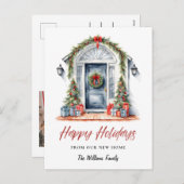 New Home For the Holidaysフォトクリスマス シーズンポストカード (正面/裏面)