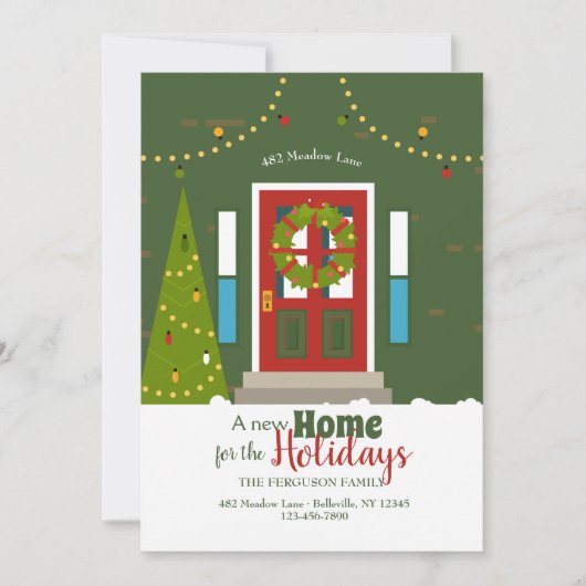 New Home for the Holidays Card 招待状 (正面)